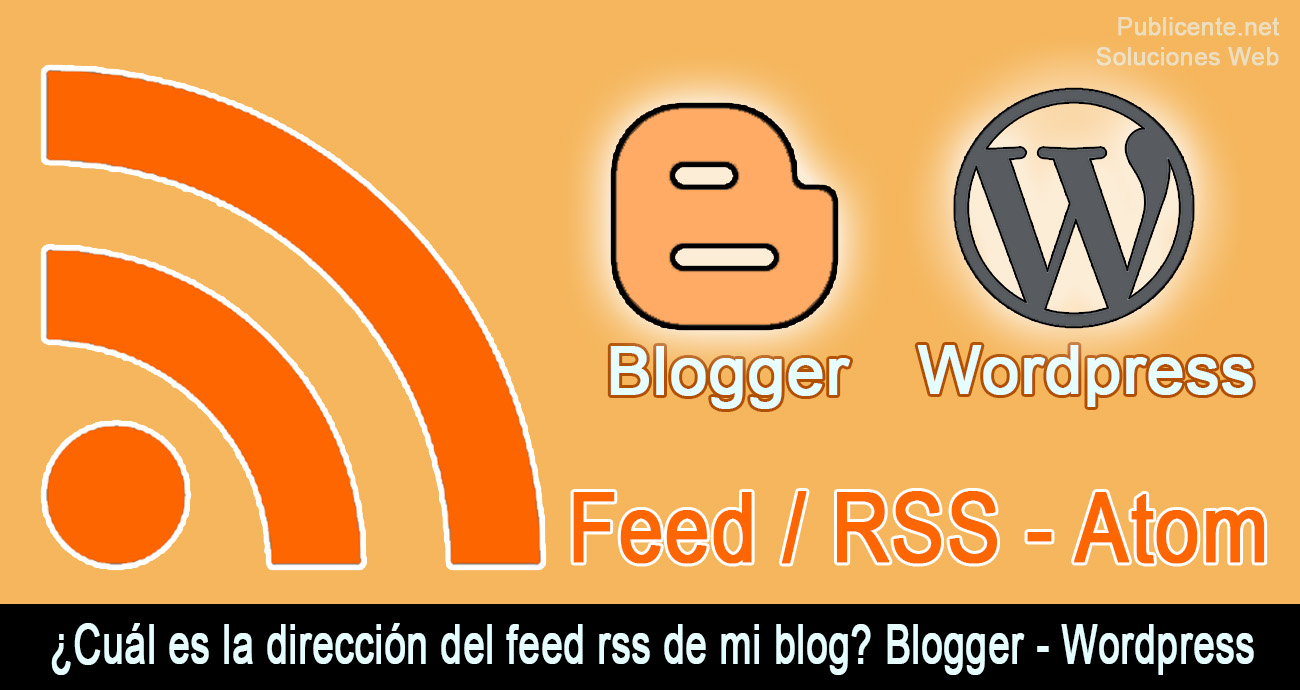 ¿Cuál es la dirección del feed rss de mi blog? Blogger – WordPress