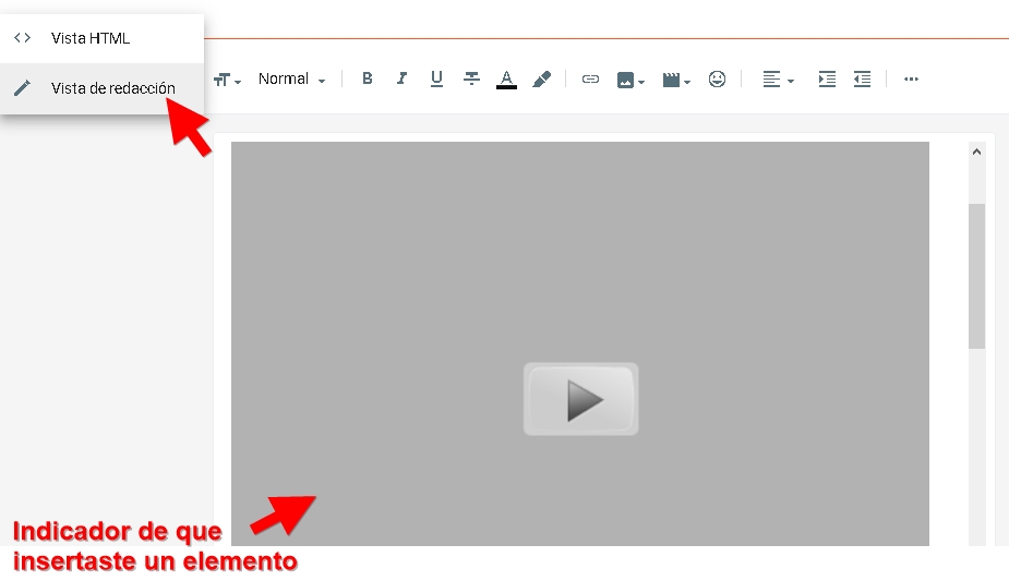¿Cómo insertar un PDF en blogger usando Google Drive? - Vista de redacción